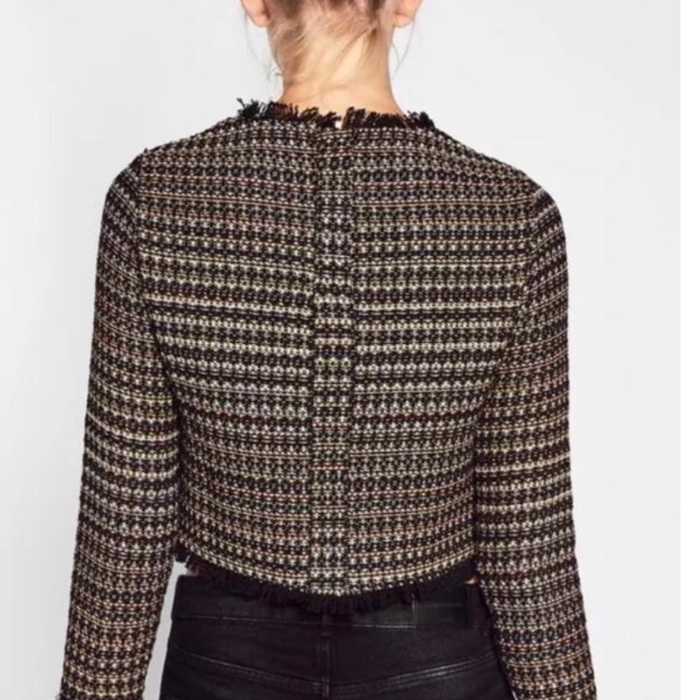 Zara Frayed Crop Top - Picture 4 of 7